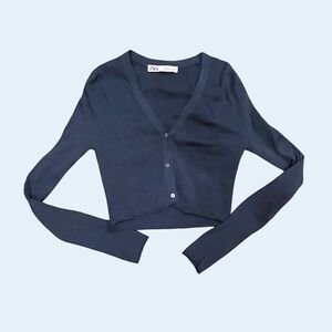 Zara Deep Blue Knit Sweater